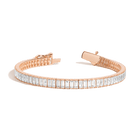 Lab Grown White Sapphire Baguette Tennis Bracelet