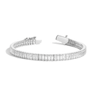 Lab Grown White Sapphire Baguette Tennis Bracelet