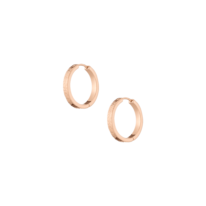 AURATE X MACENNA: Rose Garden Hoop Earrings Vermeil 14k Rose Gold Pair Single First