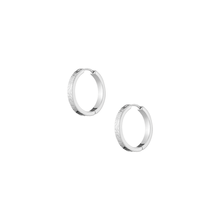 AURATE X MACENNA: Rose Garden Hoop Earrings Vermeil 14k White Gold Pair Single First