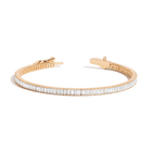 Lab Grown White Sapphire Baguette Tennis Bracelet