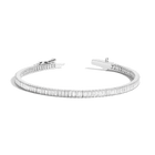 Lab Grown White Sapphire Baguette Tennis Bracelet
