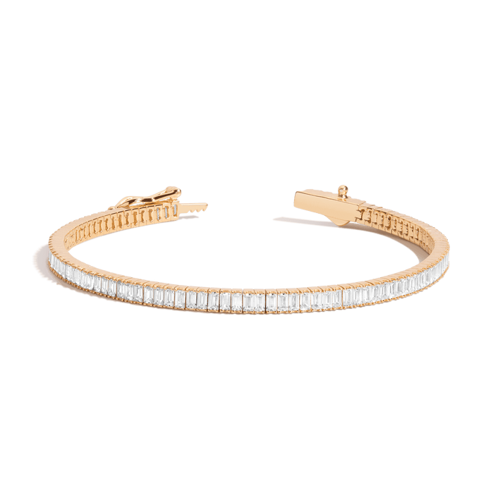 White Sapphire Baguette Tennis Bracelet