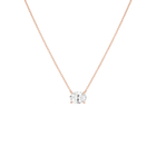Oval Gemstone Solitaire Necklace