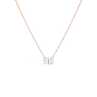 Oval Gemstone Solitaire Necklace