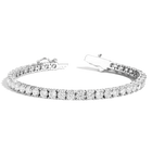 Boyfriend Lab Grown White Sapphire Tennis Bracelet