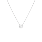 Round Gemstone Solitaire Necklace