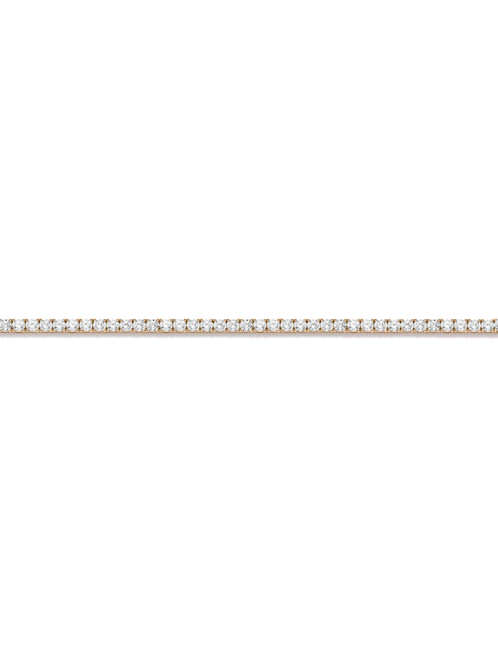 Boyfriend Lab Grown White Sapphire Tennis Bracelet Vermeil Yellow Gold 13ct 7in 7.5in 8in