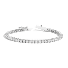 Boyfriend Lab Grown White Sapphire Tennis Bracelet