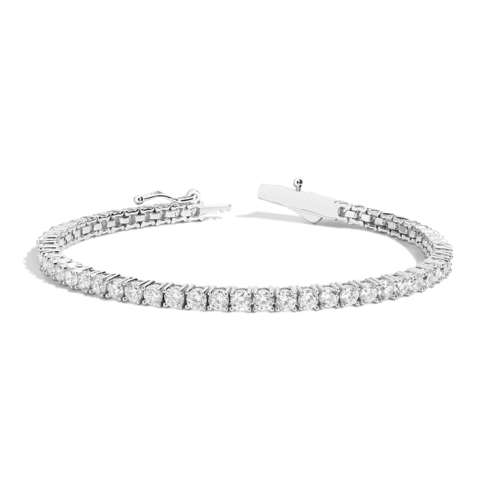 Boyfriend Lab Grown White Sapphire Tennis Bracelet