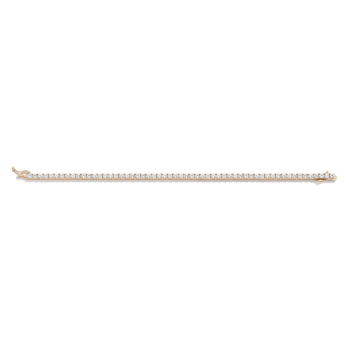 White Sapphire Tennis Bracelet Vermeil Yellow Gold 6.5in 7in 6ct