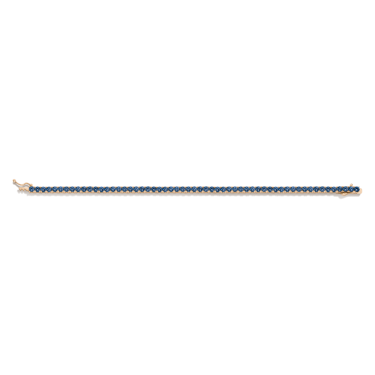 Lab Grown Blue Sapphire Tennis Bracelet