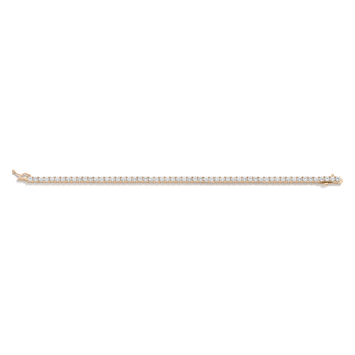 Boyfriend Lab Grown White Sapphire Tennis Bracelet Vermeil Yellow Gold 7ct 7in 7.5in 8in