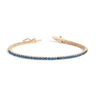 Lab Grown Blue Sapphire Tennis Bracelet