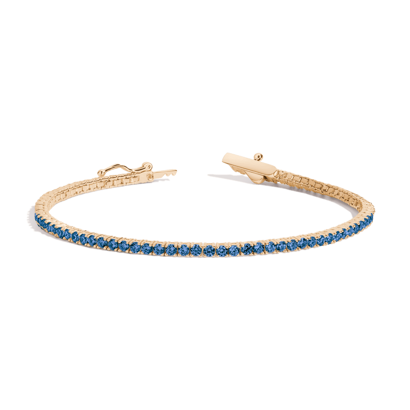 Lab Grown Sapphire Tennis Bracelet