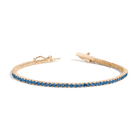 Lab Grown Blue Sapphire Tennis Bracelet