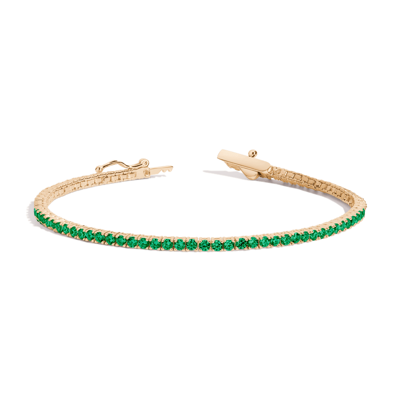 Lab Grown Emerald Tennis Bracelet