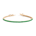 Lab Grown Green Emerald Tennis Bracelet