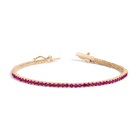 Lab Grown Red Ruby Tennis Bracelet