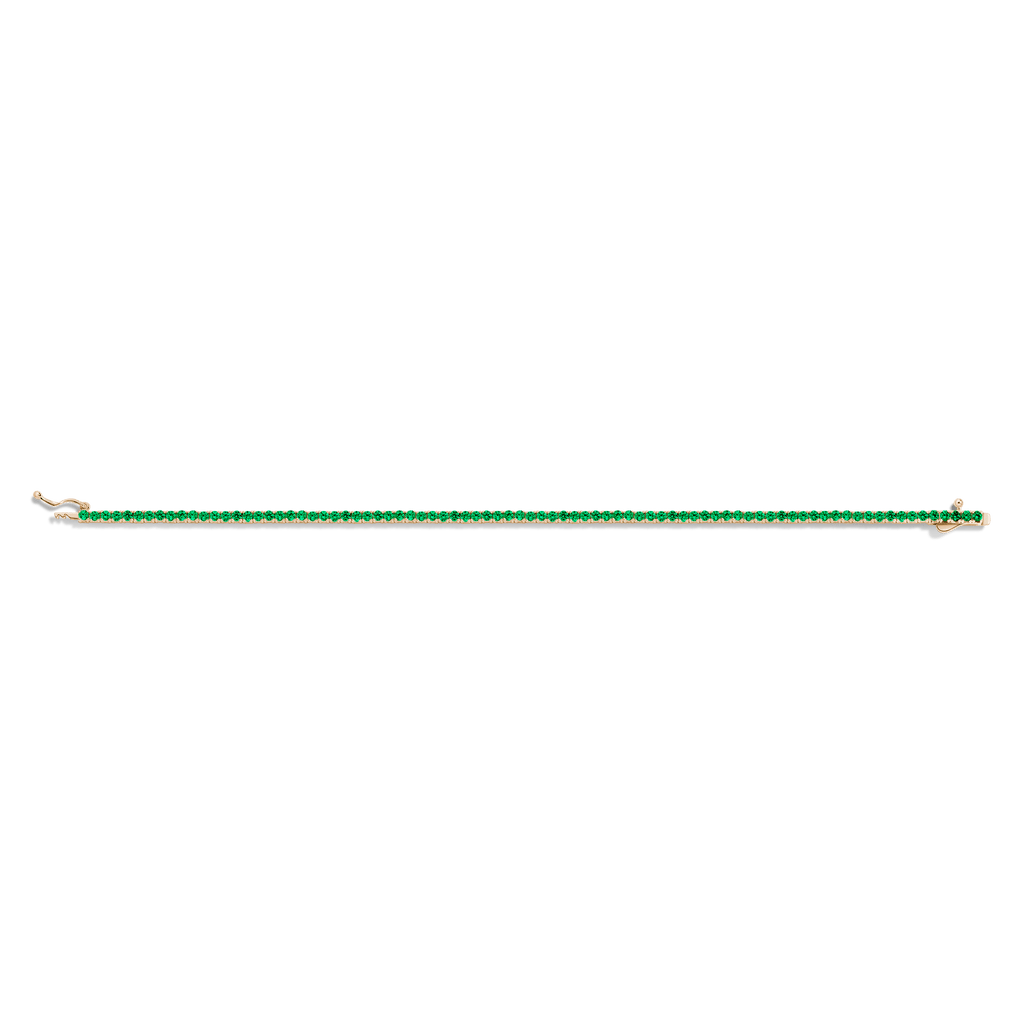AUrate green emerald tennis bracelet yellow gold vermeil