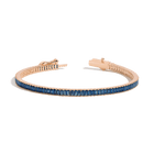 Lab Grown Blue Sapphire Baguette Tennis Bracelet