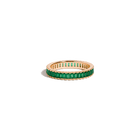 Lab Grown Green Emerald Baguette Eternity Ring