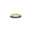 Lab Grown Green Emerald Baguette Eternity Ring