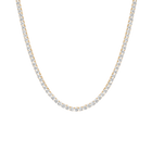 Lab Grown White Sapphire Tennis Necklace