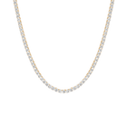 Boyfriend Lab Grown White Sapphire Tennis Necklace
