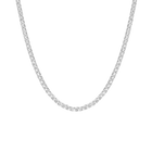 Boyfriend Lab Grown White Sapphire Tennis Necklace