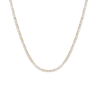 Boyfriend Lab Grown White Sapphire Tennis Necklace