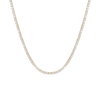 White Sapphire Tennis Necklace Vermeil Yellow Gold 15in 16in 17in 13ct First