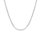 Boyfriend Lab Grown White Sapphire Tennis Necklace