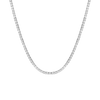 White Sapphire Tennis Necklace Vermeil White Gold 15in 16in 17in 13ct First