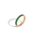 Lab Grown Green Emerald Baguette Eternity Ring