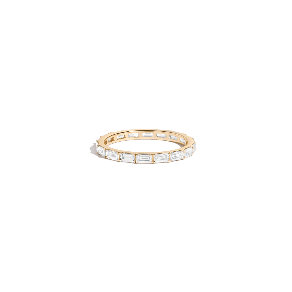 Art Deco Baguette Diamond Eternity Ring. Full Hoop Eternity Platinum  Wedding Ring, Channel Set Baguettes, Circa 1920s. - Addy's Vintage