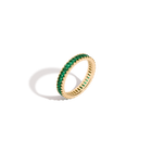 Lab Grown Green Emerald Baguette Eternity Ring