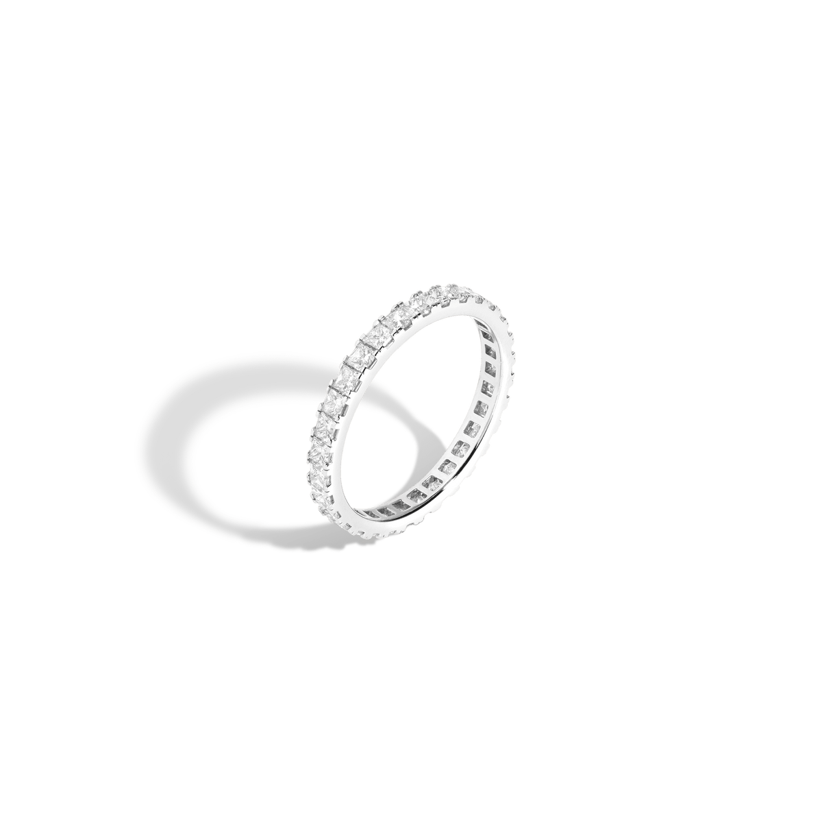 Princess Cut Diamond Eternity Ring 14k 18k White Gold First Lab-grown Natural First