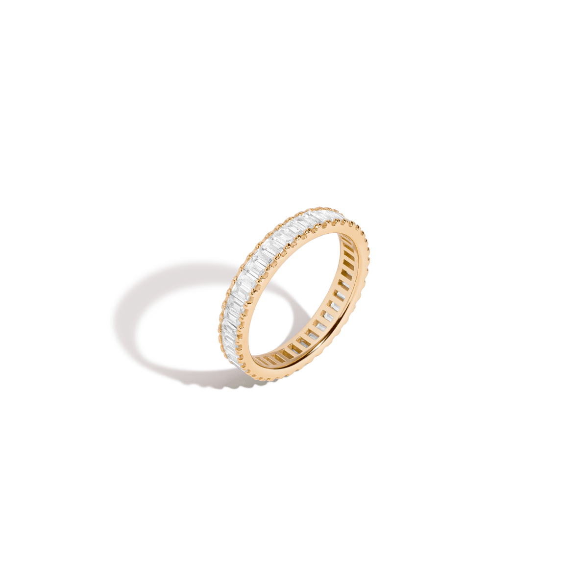 White sapphire eternity online band white gold