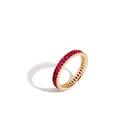 Lab Grown Red Ruby Baguette Eternity Ring
