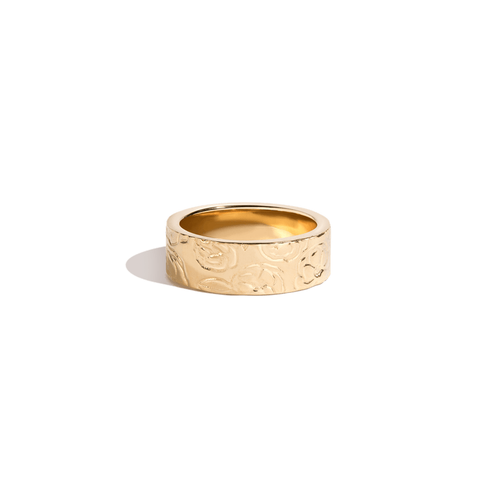 AURATE X MACENNA: Rose Garden Ring Vermeil 14k Yellow Gold