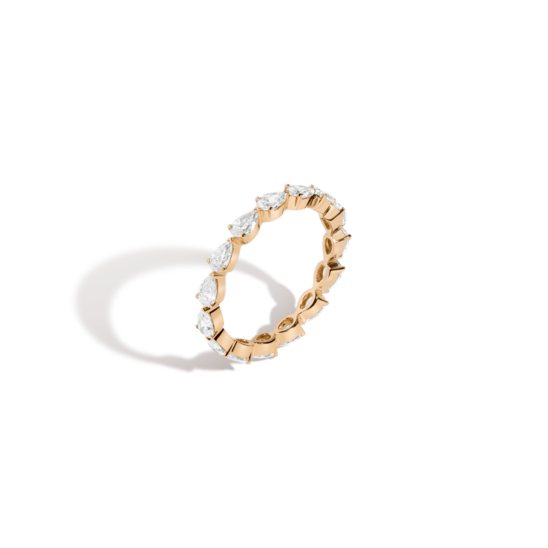 Pear Lab Grown Diamond Eternity Wedding Ring