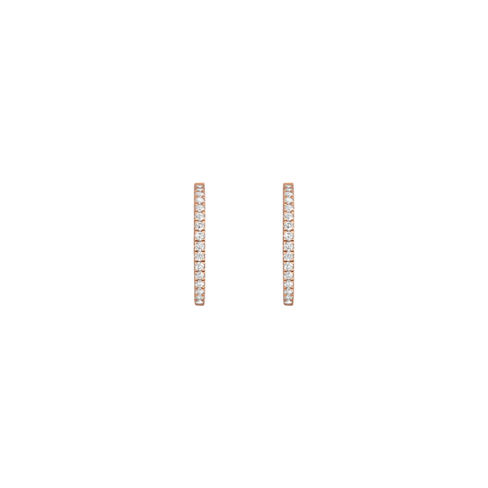 Diamond Hoop Earrings 14k Rose Gold 0.75ct Single Pair Lab-grown Natural