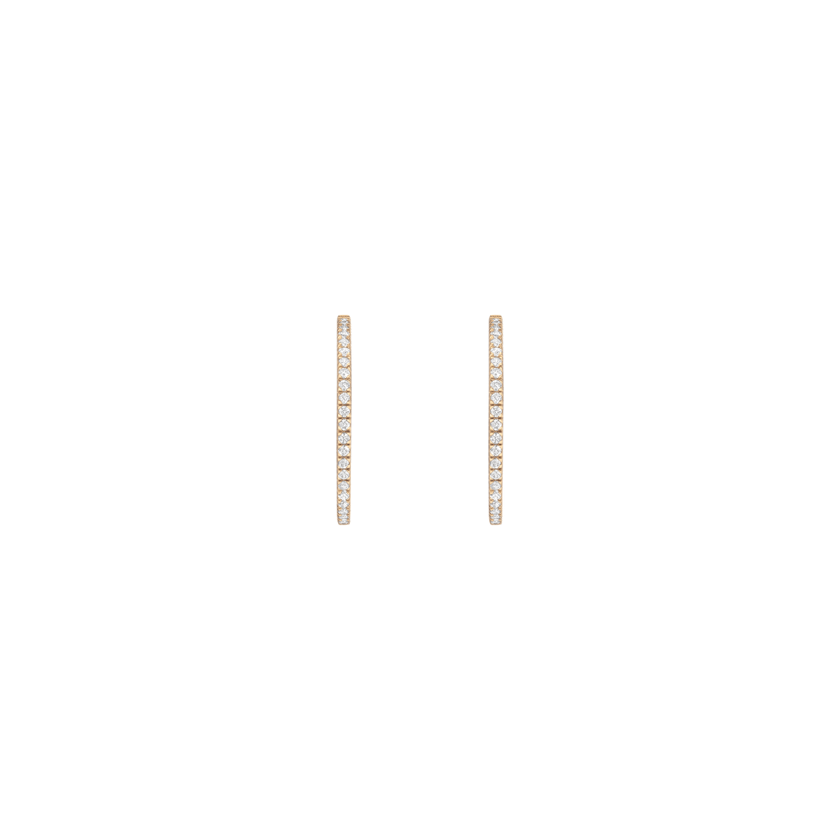 Diamond Hoop Earrings 14k Yellow Gold 0.5ct Single Pair Lab-grown Natural