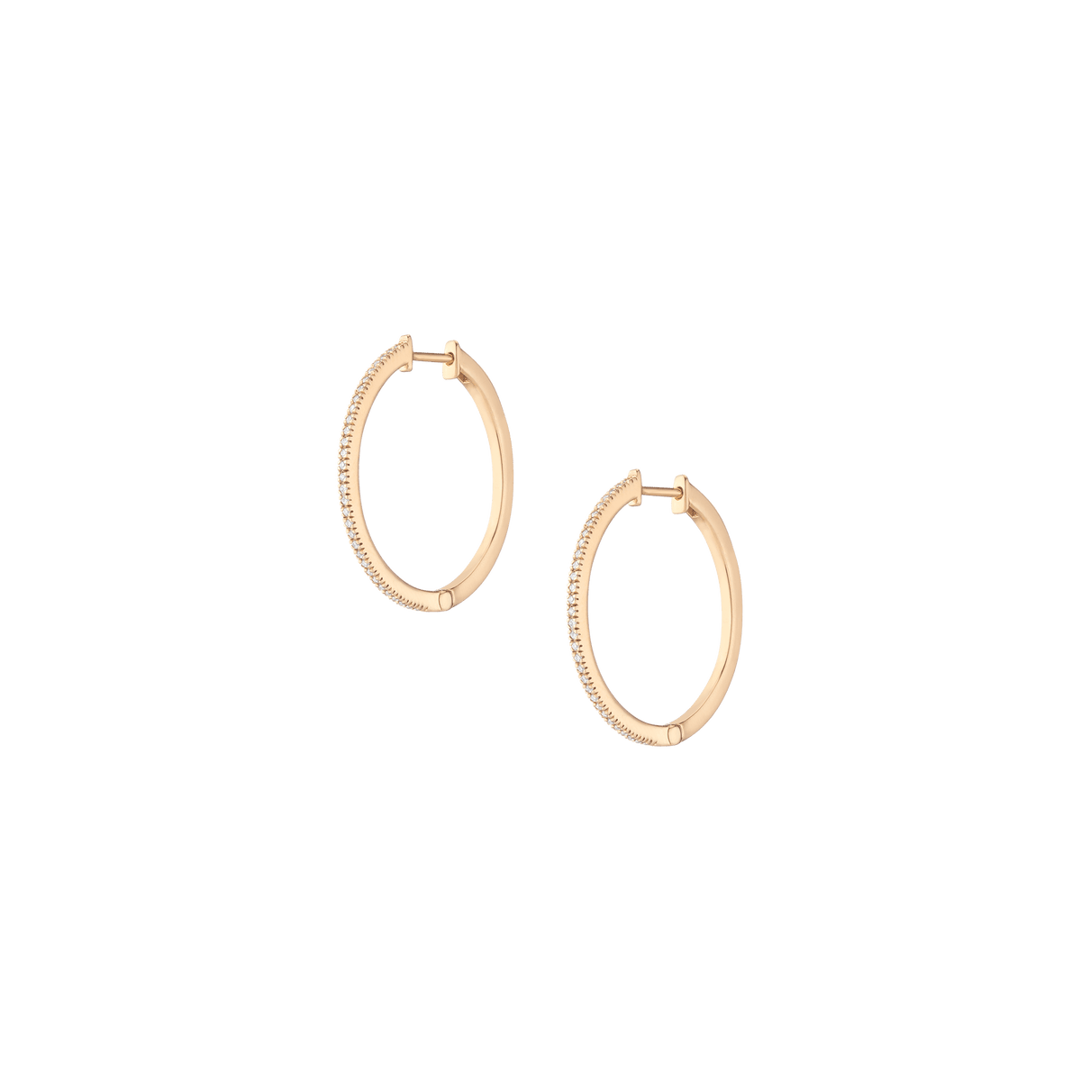 Diamond Hoop Earrings 14k Yellow Gold 0.125ct Single Pair Lab-grown Natural