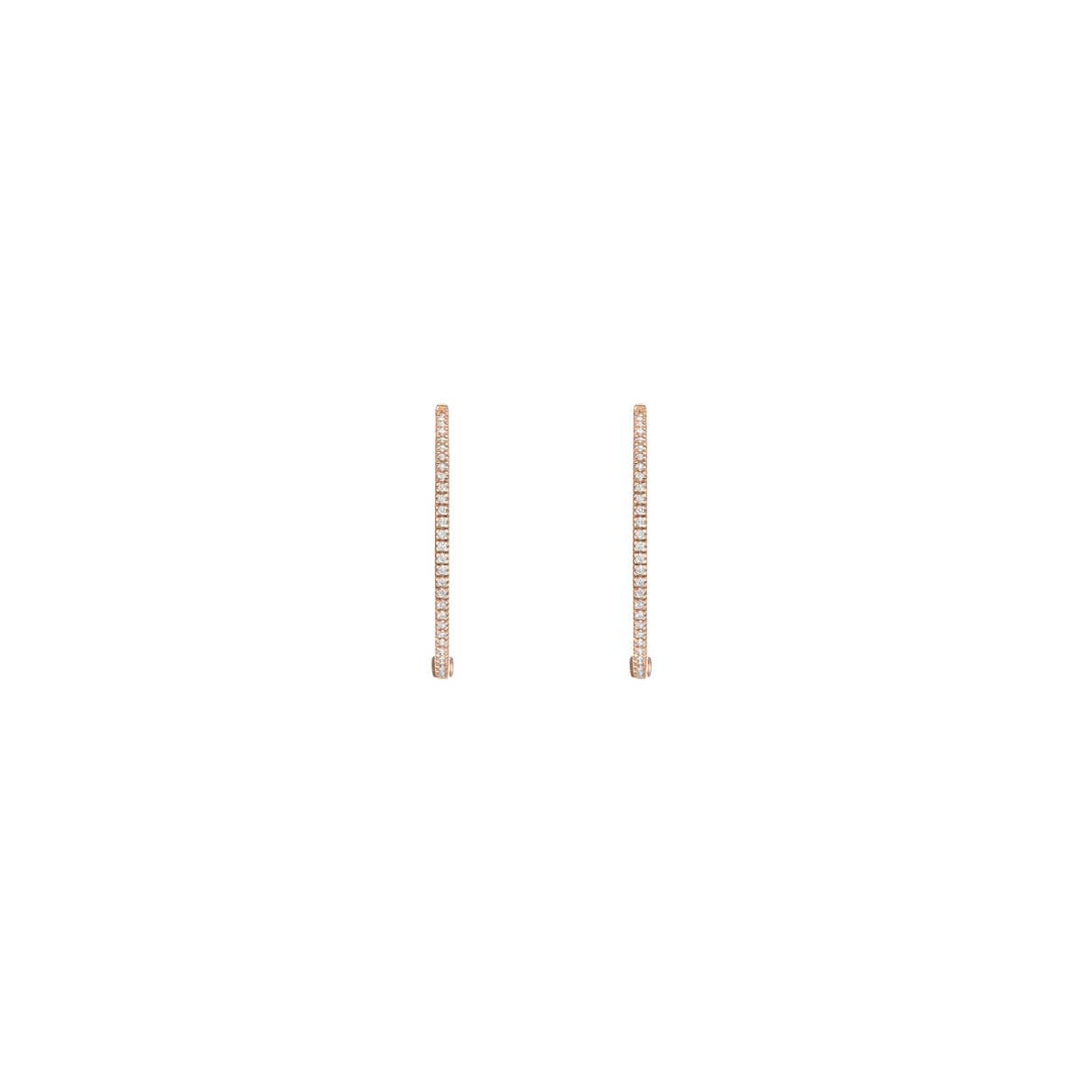 Diamond Hoop Earrings 14k Rose Gold 0.125ct Single Pair Lab-grown Natural