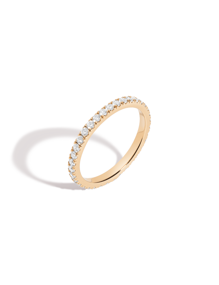 Pavé Diamond Eternity Ring - Lab 14k Yellow Gold 0.75ct First