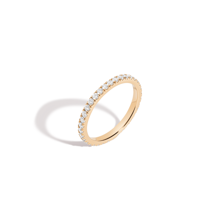 Pavé Diamond Eternity Ring - Lab 14k Yellow Gold 0.75ct First