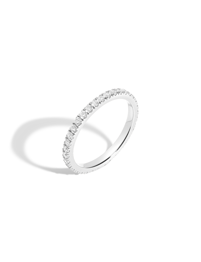 Pavé Diamond Eternity Ring - Lab 14k White Gold 0.75ct First