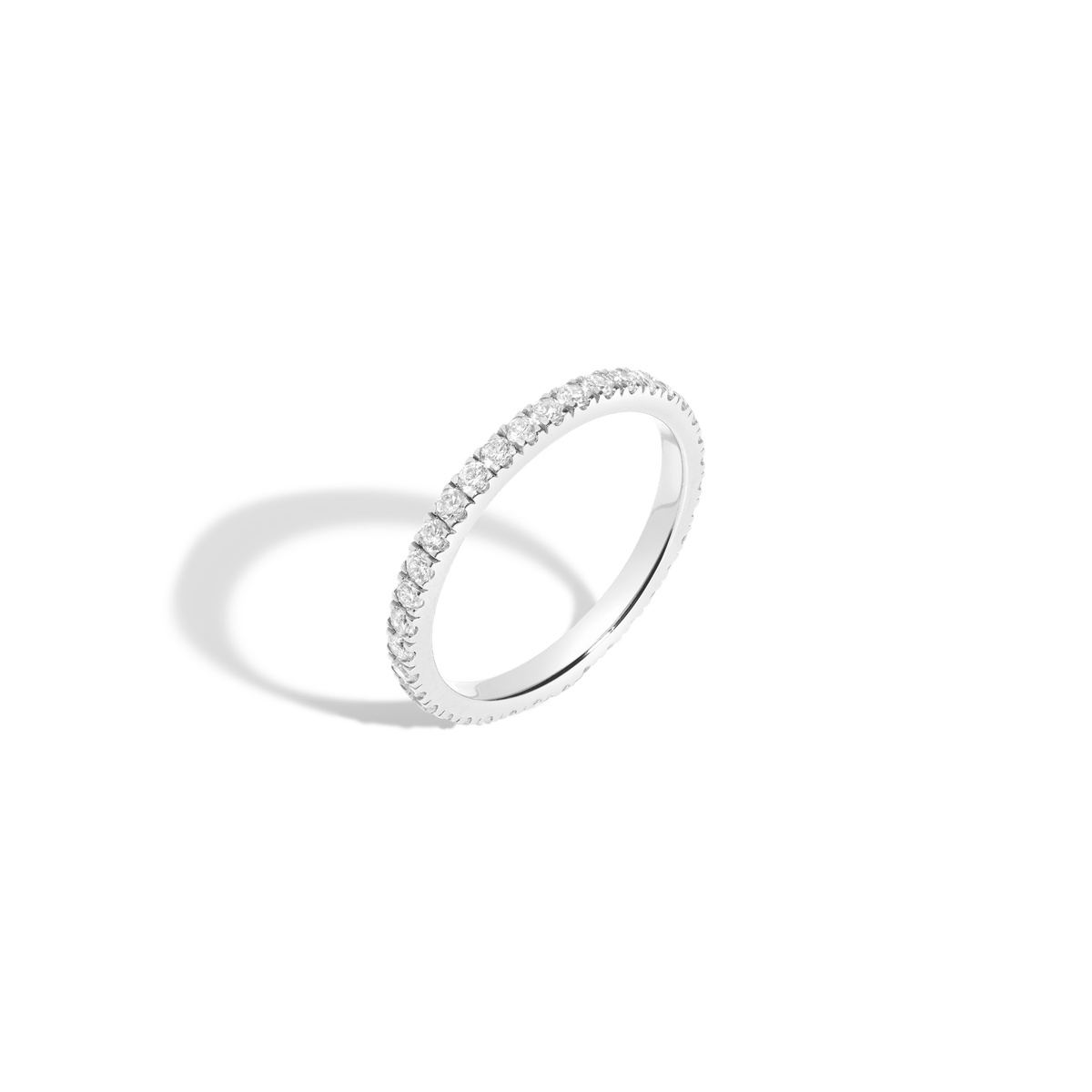 Pavé Diamond Eternity Ring - Lab 14k White Gold 0.75ct First